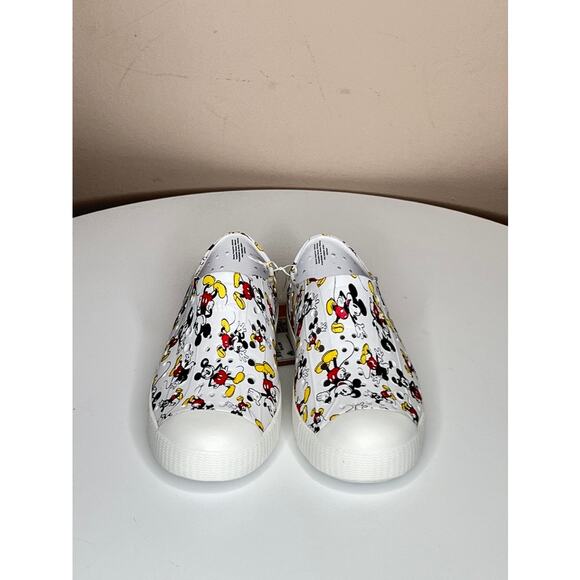 NWT Native x Disney White Jefferson Mickey Mouse Slip On Shoes Childs C13 - Picture 3 of 9